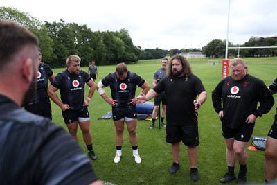 170625 - Wales Rugby Training - Adam Jones, Scrum Coach during training