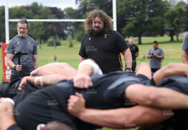 170625 - Wales Rugby Training - Adam Jones, Scrum Coach during training