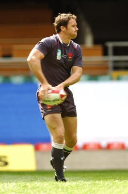 17.08.07 - Wales Rugby Wales' Mark Jones takes part in a training session ahead of his side's clash against Argentina on Saturday 