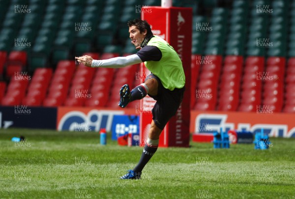 17.08.07 - Wales Rugby Wales' James Hook takes part in a training session ahead of his side's clash against Argentina on Saturday 