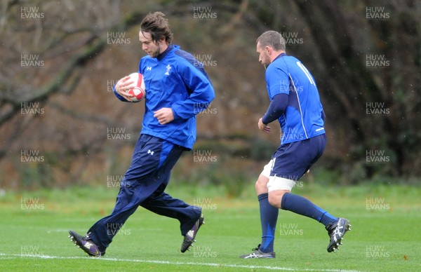 17.11.10 - Wales Rugby Training - Ryan Jones during training. 