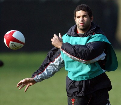 180203 - Wales Rugby Training - Under fire Welsh captain, Colin Charvis training ahead of the Six Nations match against England