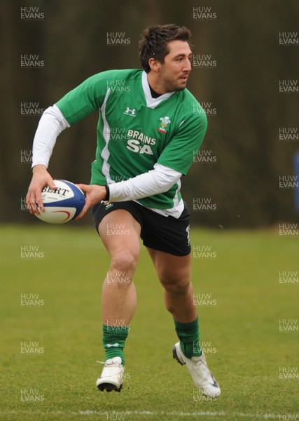 18.02.09 - Wales Rugby Training - Gavin Henson in action during training. 