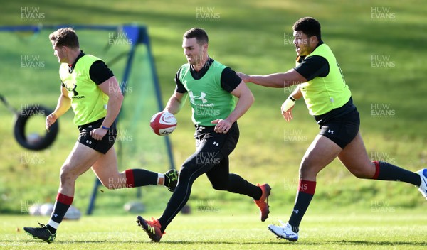180219 - Wales Rugby Training - George North during training