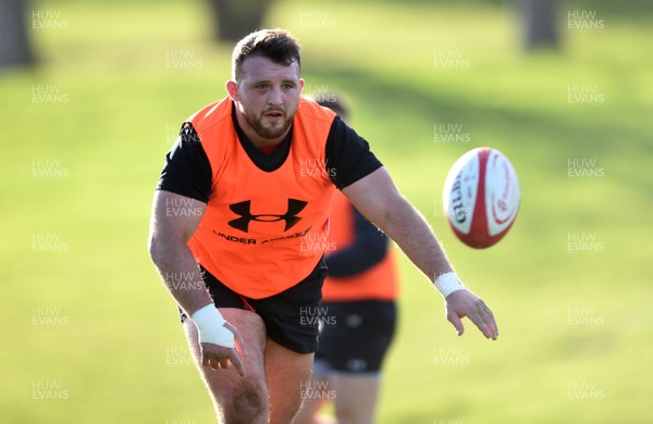180219 - Wales Rugby Training - Dillon Lewis during training