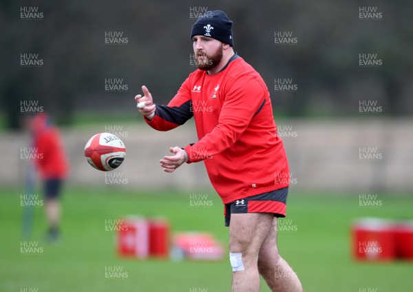 180220 - Wales Rugby Training - Dillon Lewis during training