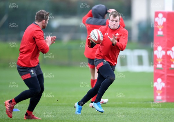 180220 - Wales Rugby Training - Nick Tompkins during training