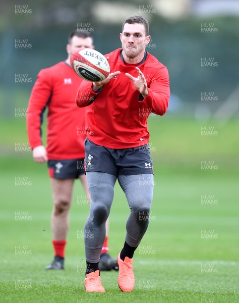 180220 - Wales Rugby Training - George North during training