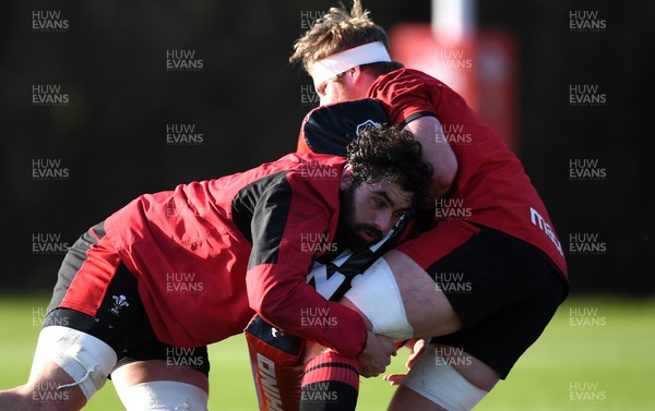 180221 - Wales Rugby Training - Cory Hill during training