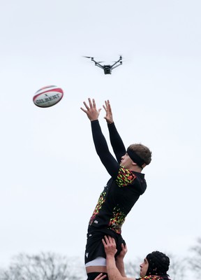 180226 - Wales Rugby Training ahead of their 6 Nations game against Scotland - Alex Mann during training