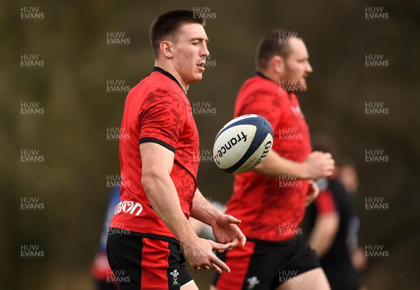 180321 - Wales Rugby Training - Josh Adams during training