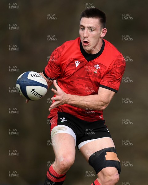 180321 - Wales Rugby Training - Josh Adams during training