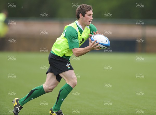 18.05.09 - Wales Rugby Training - Andrew Bishop in action during training. 