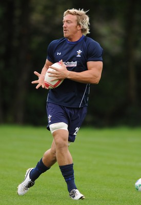 18.08.11 - Wales Rugby Training - Andy Powell during training. 