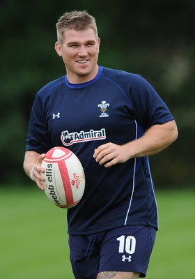 18.08.11 - Wales Rugby Training - Richard Hibbard during training. 