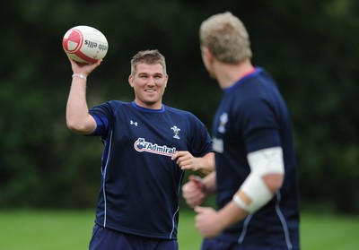 18.08.11 - Wales Rugby Training - Richard Hibbard during training. 