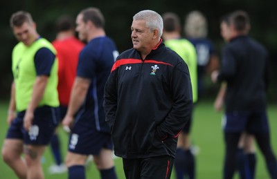 18.08.11 - Wales Rugby Training - Head coach Warren Gatland during training. 