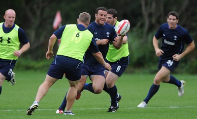 18.08.11 - Wales Rugby Training - Jamie Roberts during training. 