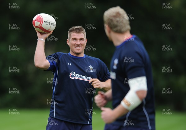 18.08.11 - Wales Rugby Training - Richard Hibbard during training. 