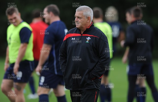 18.08.11 - Wales Rugby Training - Head coach Warren Gatland during training. 