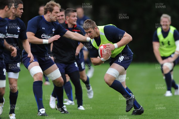18.08.11 - Wales Rugby Training - Dan Lydiate during training. 