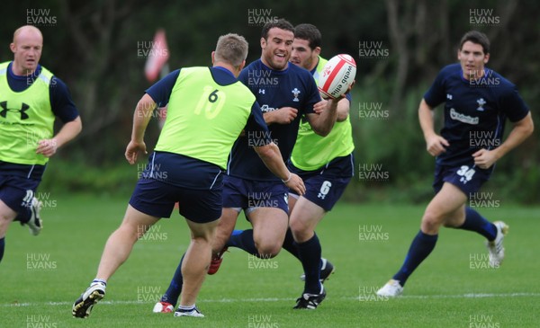 18.08.11 - Wales Rugby Training - Jamie Roberts during training. 