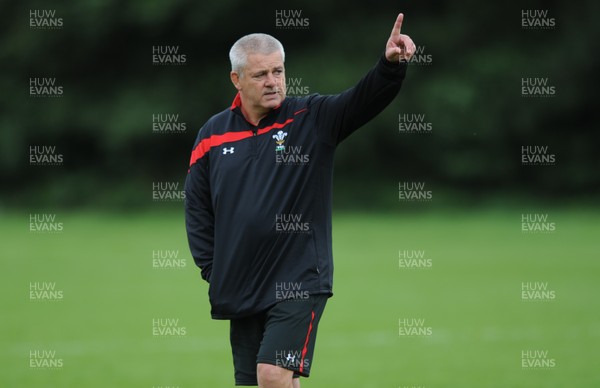 18.08.11 - Wales Rugby Training - Head coach Warren Gatland during training. 