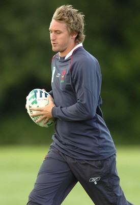 18.09.07 - Wales Rugby World Cup Training - Jamie Robinson in action during training 