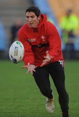 18.10.11 - Wales Rugby Training - James Hook during training. 