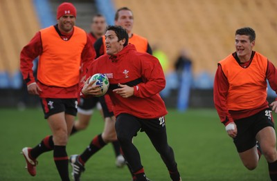 18.10.11 - Wales Rugby Training - James Hook during training. 
