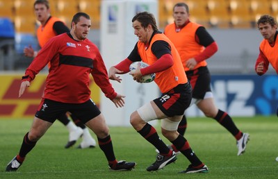 18.10.11 - Wales Rugby Training - Ryan Jones during training. 