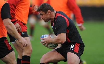 18.10.11 - Wales Rugby Training - Huw Bennett during training. 
