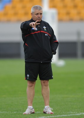 18.10.11 - Wales Rugby Training - Wales head coach Warren Gatland during training. 