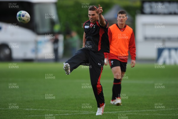 18.10.11 - Wales Rugby Training - George North during training. 