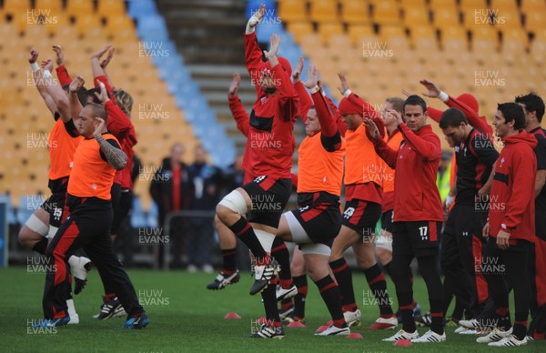 18.10.11 - Wales Rugby Training - Wales players during training. 