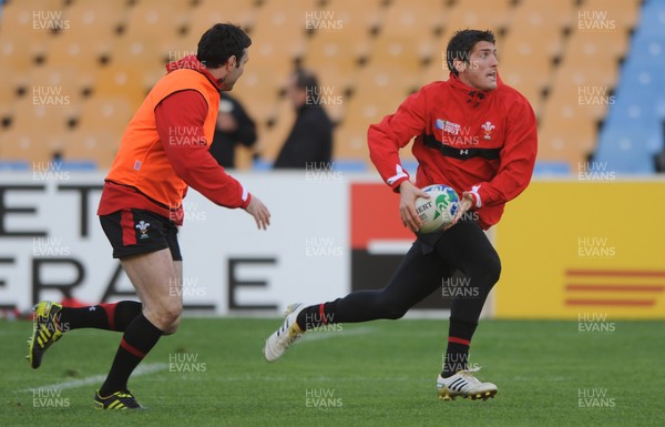 18.10.11 - Wales Rugby Training - James Hook during training. 