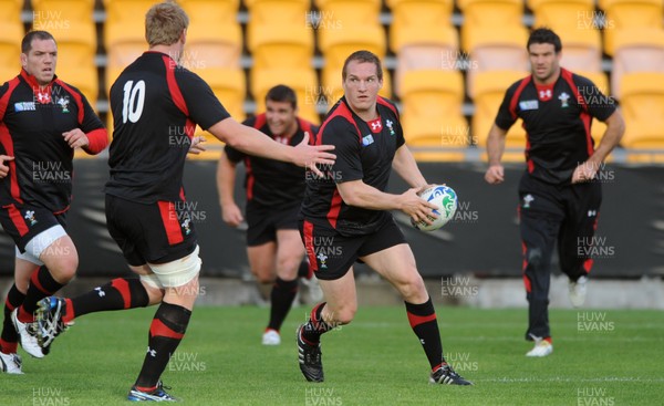 18.10.11 - Wales Rugby Training - Gethin Jenkins during training. 