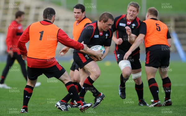 18.10.11 - Wales Rugby Training - Gethin Jenkins during training. 