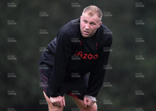 181021 - Wales Rugby Training - Ross Moriarty during training
