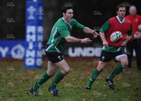 18.11.08 - Wales Rugby Training - Stephen Jones in action during training 