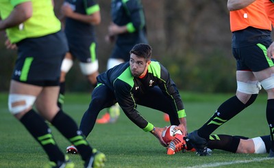 181114 - Wales Rugby Training -Rhys Webb during training