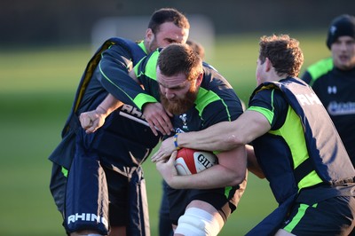 181114 - Wales Rugby Training -Jake Ball during training