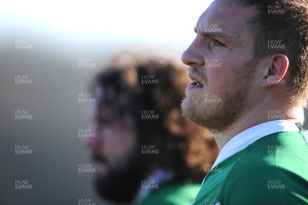 190213 - Wales Rugby Training -Gethin Jenkins and Adam Jones during training