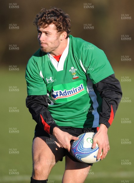 190213 - Wales Rugby Training -Leigh Halfpenny during training