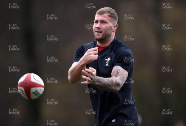 190219 - Wales Rugby Training - Ross Moriarty during training