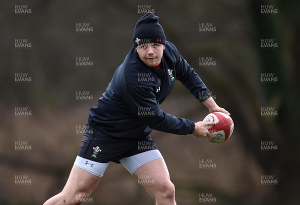 190219 - Wales Rugby Training - Steff Evans during training