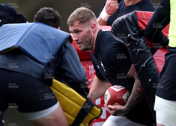 190219 - Wales Rugby Training - Ross Moriarty during training