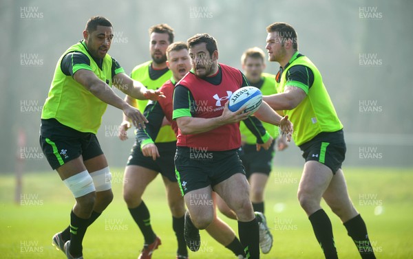 190315 - Wales Rugby Training -Aaron Jarvis during training