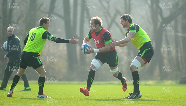 190315 - Wales Rugby Training -Alun Wyn Jones during training