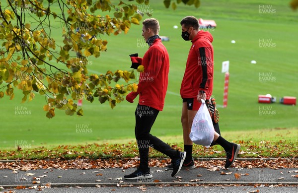 191020 - Wales Rugby Training - Liam Williams and Justin Tipuric during training